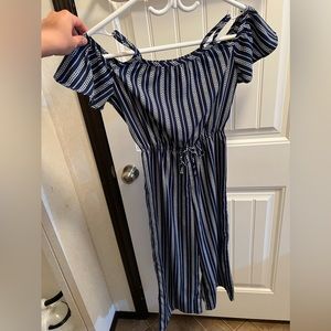 Navy Stripped Jumpsuit